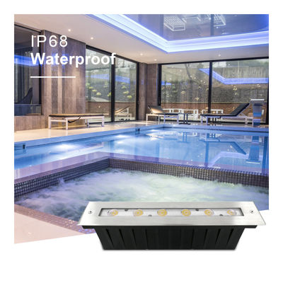 수중 선형 조명 316 스테인리스 스틸 DMX 512 RGB 12W DC24V 비대칭 렌즈 RGB3IN1