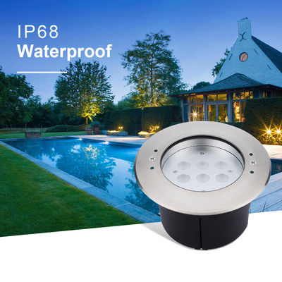 수영장 수중 조명 6W12W LED 단일 색상 DC24V DIA170MM ABS 검은색 뒷박스