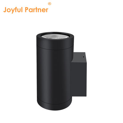 위아래 외부 벽에 장착 된 추출 알루미늄 합금 3000-6000K 18W 24W 야외 벽 램프 Cob LED 블랙 하우징 색상