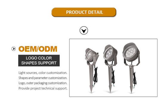 IP65 12V DC 디밍 장식 LED 스포트라이트 알루미늄 야외 풍경 램프