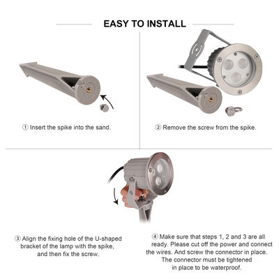 RGB 다채로운 풍경 야외 나무 스팟 라이트 방수 9W 정원 LED 홍수 조명