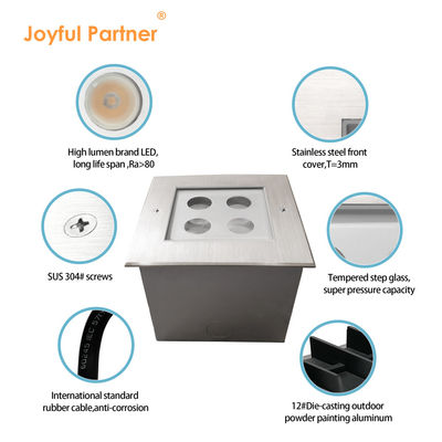 12V DC 바닥 단계 LED 야외 지하 조명 IP67 묻힌 3W 4W 8W