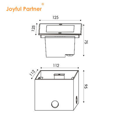 12V DC 바닥 단계 LED 야외 지하 조명 IP67 묻힌 3W 4W 8W