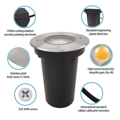 6W 야외 LED 지하 조명 IP67 12V DC 저전압 지하 조명