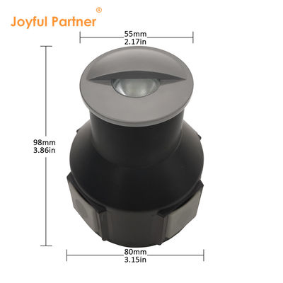 한쪽 방향 뷰 미니 LED 묻힌 빛 DC 24V 스테인리스 스틸 316 얼음 유리 반 그림자 덮개