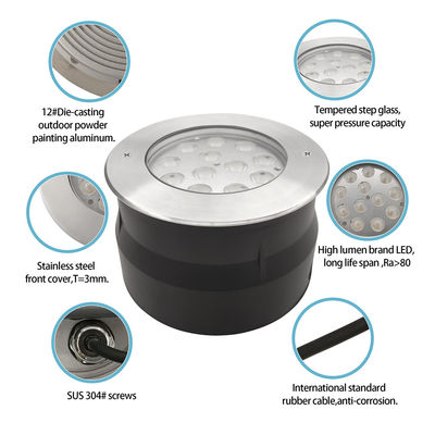 12w 24w 36w 야외 LED 지하 조명 묻힌 램프 계단 계단