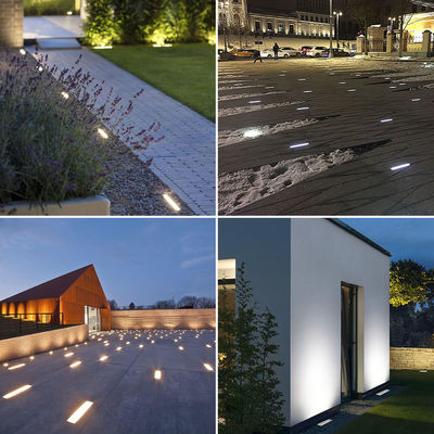 선형 LED 인그라운드 업 라이트 12W DMX512 스테인리스 스틸 앞 덮개 바닥