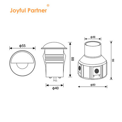 LED 지하 조명 반조각 측면 출력 IP67 지상 LED 조명