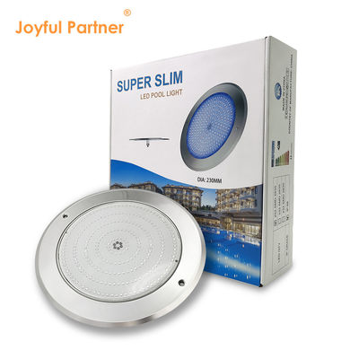 방수 PAR56 LED 수영장 라이트 316 SS ABS 하우징 울트라 얇은 7.5mm 거미로 채워진 벽에 장착 230MM 18W 25W DC AC12V