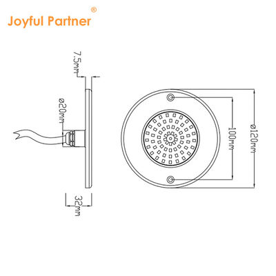 6W LED PAR56 수영장 라이트 수영장용 울트라 얇은 PC 재료 벽 장착