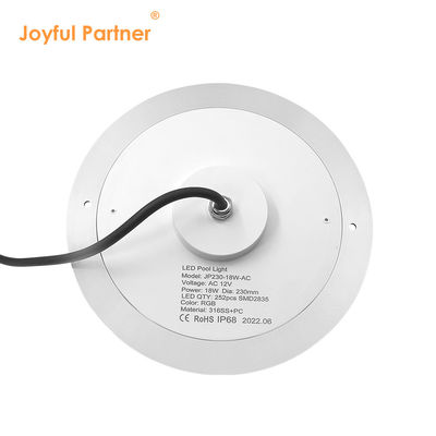 RGB 수영장 조명 IP68 DC12V 18W 25W 35W LED DIA230MM SMD2835 324pcs