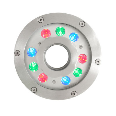 18W RGB LED 분수 수영장 조명 DMX 제어 방수 IP68 수중 조명