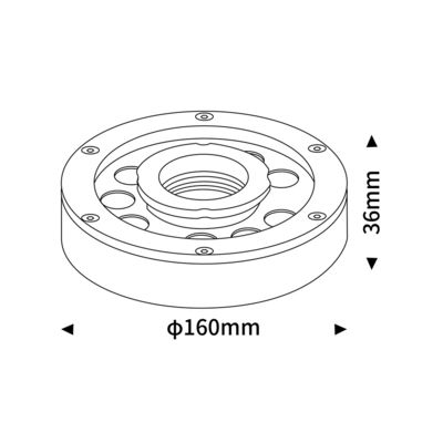 18W RGB LED 분수 수영장 조명 DMX 제어 방수 IP68 수중 조명