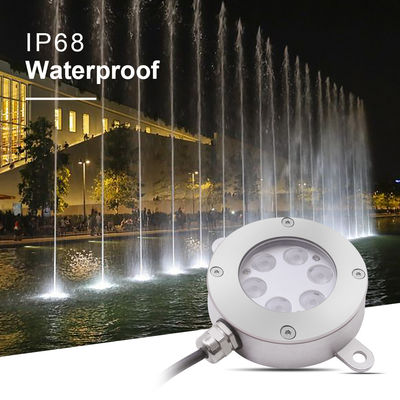 수중 LED 분수 조명 6W RGB IP68 방수 분수 조명 2700k - 6000k