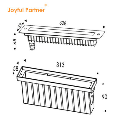 6W 수중 선형 빛 야외 저전압 IP68 6 PCS LED 플라스틱 장착 수갑