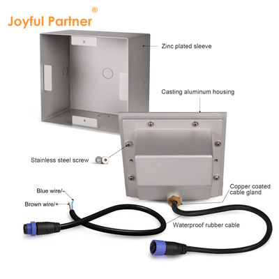 LED 틈이 벽등 IP65 방수 광장 12V 220V 전압 계단용 맞춤형 디자인