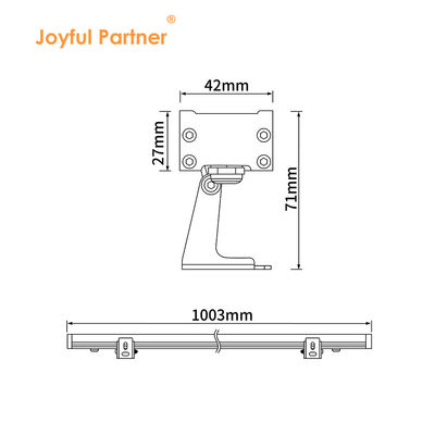 알루미늄 색상 18W LED 벽 세탁기 빛 야외 방수 선형 빛