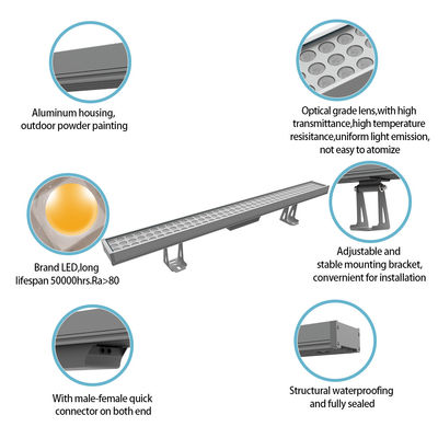 외관 LED 벽 세척기 빛 2700K - 6000K 건물 장식 LED 조명