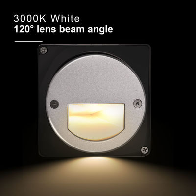 알루미늄 야외 LED 계단등 IP65 둥근 덮개 정면 장갑 벽 계단