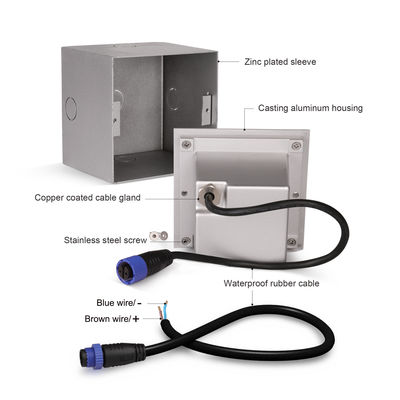 정면 알루미늄 LED 틈새 벽등 IP65 측면 계단 LED 계단 계단등