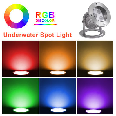 IP68 RGB LED 분수 조명 수중 스테인리스 스틸 LED 분수 점광