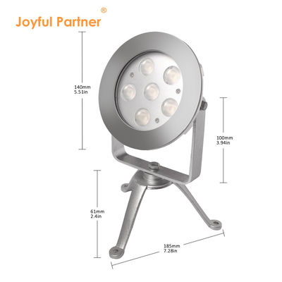 RGBW LED 수중 스팟 라이트 24V DC 스테인리스 스틸 316 DMX512 컨트롤러