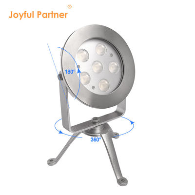 RGBW LED 수중 스팟 라이트 스테인리스 스틸 316 DMX512 제어 12V 24 전압 멀티 컬러 변경