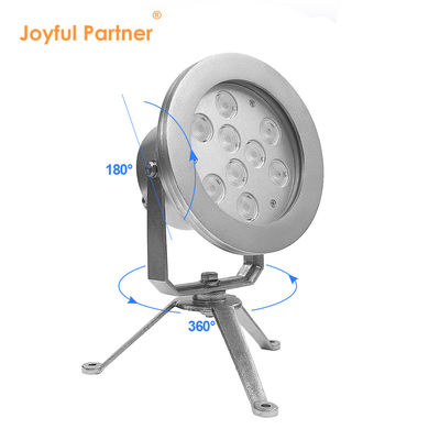 RGBW 수중 LED 스포트라이트 DMX 제어 스테인리스 스틸 304, 유럽 해안 수영장용
