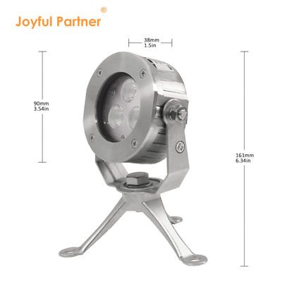 LED 수중 조명 고품질 DC24V 304 스테인리스 스틸 DMX512 RGBW IP68 12W