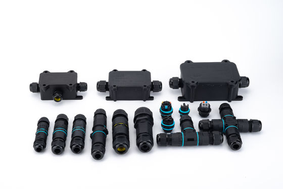 IP68 T형 방수 커넥터 3채널 3극 케이블 커넥터 외관