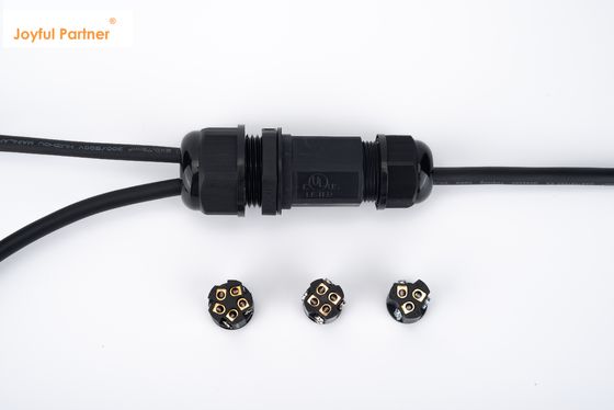 1 in 2 Out 검은색 IP68 빠른 커넥터