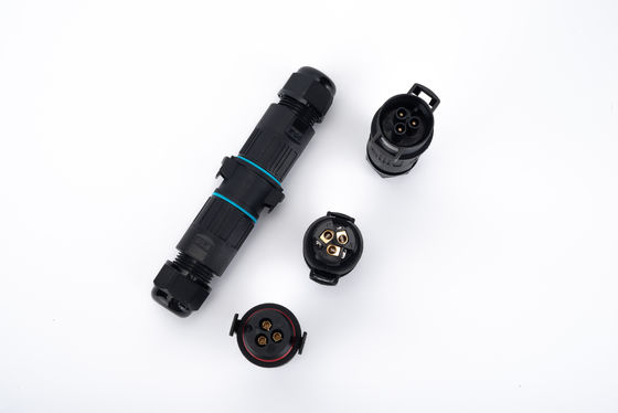새로운 세대 방진 IP68 방수 빠른 커넥터, 배선용 2방향 3코어 옥외 전기