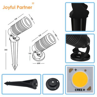 14W LED IP65 풍경 경로 잔디 램프 조정 가능한 야외 스팟 정원 스파이크 라이트