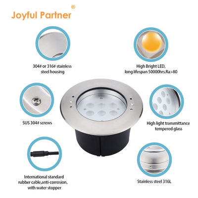 수영장 수중 조명 6W12W LED 단일 색상 DC24V DIA170MM ABS 검은색 뒷박스