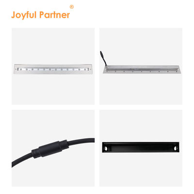 고품질 직사각형 밝은 비대칭 빔 IP68 SS316L 수중 빛 선형 벽 세척기 LED 수영장 빛