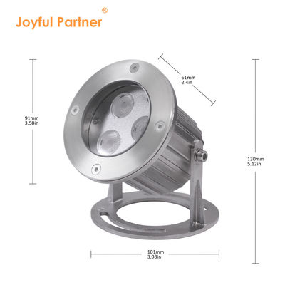 DC12V 24V 3x3W RGB 3in1 스테인리스 스틸 316SS IP68 방수 잠수형 LED 조명