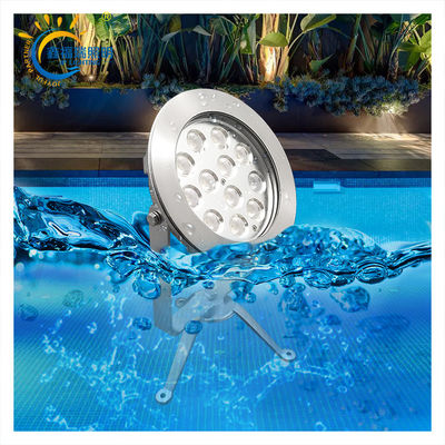 CE ROHS 인증 DC 24V IP68 공장 공급 12X1W LED 단일 색상 잠수용 저전압 연못 조명