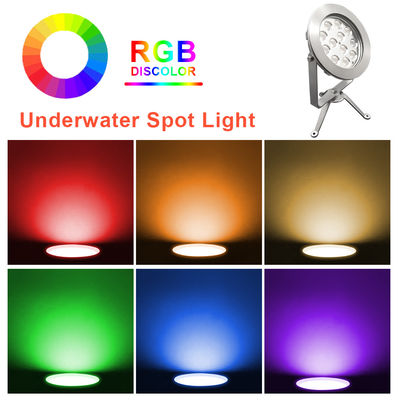 핫 판매 12x3W RGB 3in1 야외 IP68 방수 스테인레스 스틸 RGB LED 라이트 잠수