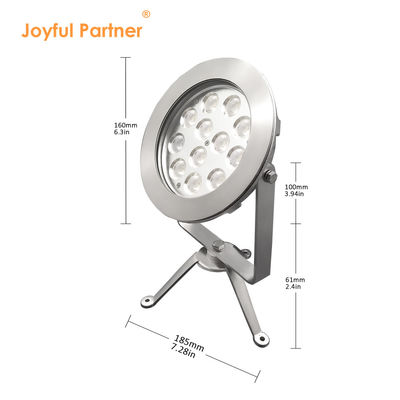 2024 최신 12x4W RGBW 3in1 48W DMX 제어 스테인리스 스틸 IP68 12V 잠수 LED 조명