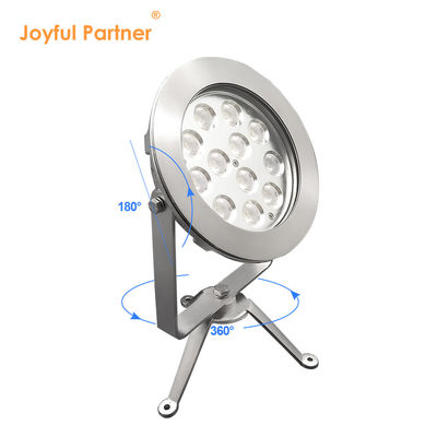 2024 최신 12x4W RGBW 3in1 48W DMX 제어 스테인리스 스틸 IP68 12V 잠수 LED 조명