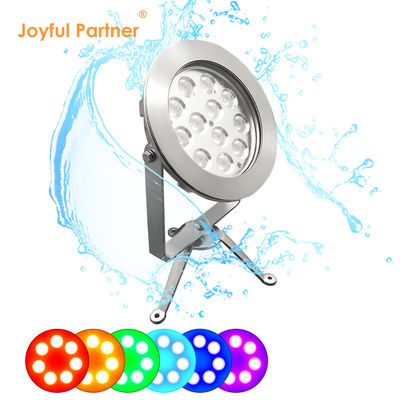 2024 최신 12x4W RGBW 3in1 48W DMX 제어 스테인리스 스틸 IP68 12V 잠수 LED 조명