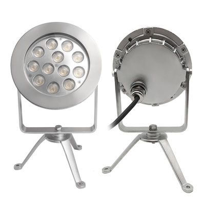 2024 최신 12x4W RGBW 3in1 48W DMX 제어 스테인리스 스틸 IP68 12V 잠수 LED 조명
