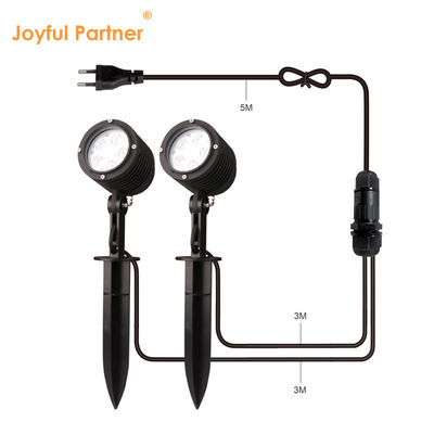 5W 야외 파우더 코팅 하우징 LED 단일 컬러 플라스틱 스파이크 DC24V 정원 풍경 나무에 대한 스포트라이트