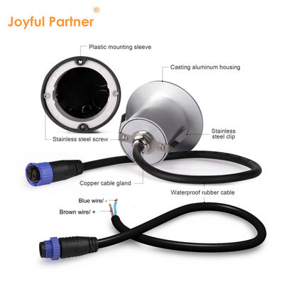 12VDC / 24VDC 현대 가스팅 알루미늄 하우징 둥근 모양 IP65 정원 외관 벽등