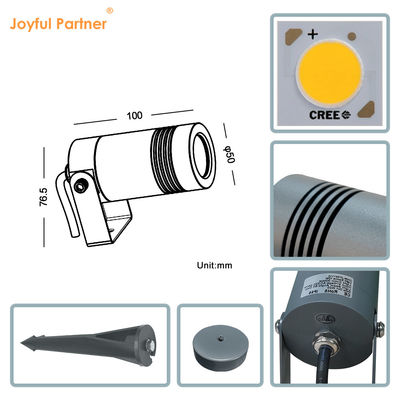 2024 새 알루미늄 보디 IP66 방수 저전압 6W CREE COB 12V LED 스파이크 라이트 보드웨이