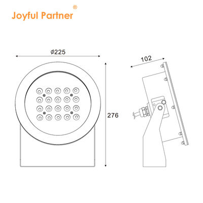 스테인레스 스틸 IP68 LED 수중 조명 40W 따뜻한 흰색 단일 색상 연못 조명 파티 수영장 홈 정원