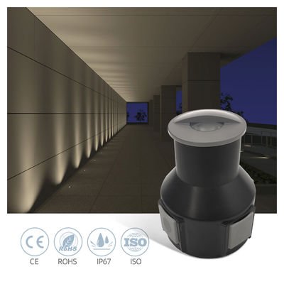 매립형 LED 지하등 IP67 LED 12V-24VDC 저전압 1W 3W 지면 매립형, 프로스트 유리