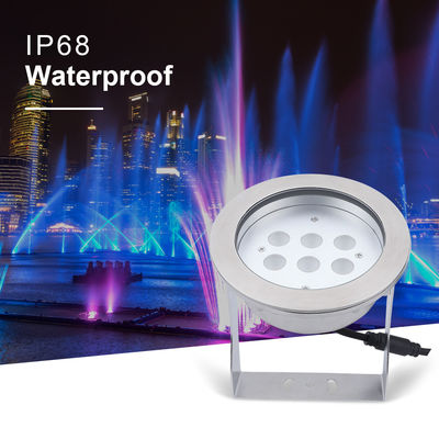 수중 LED 스포트라이트 스테인리스 스틸 316L 24W RGBW 4in1 IP68 방수 DC 24v 높은 밝기