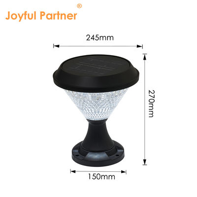 태양광 볼러드 라이트 ABS 물질 폴리 크리스탈린 슬로어 패널 에피스타 SMD DIA245mm IP65 APP 제어 방수