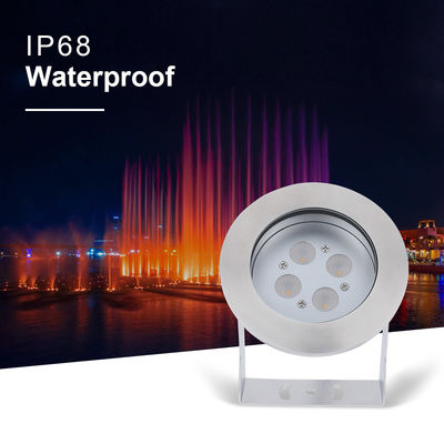 스테인레스 스틸 LED 수중 조명 IP68 DC12V 24W 따뜻한 흰색 3000K 분수